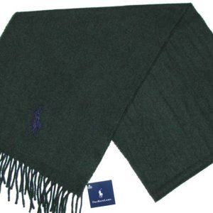 NWT Polo RALPH LAUREN Mens Scarf Green BIG PONY